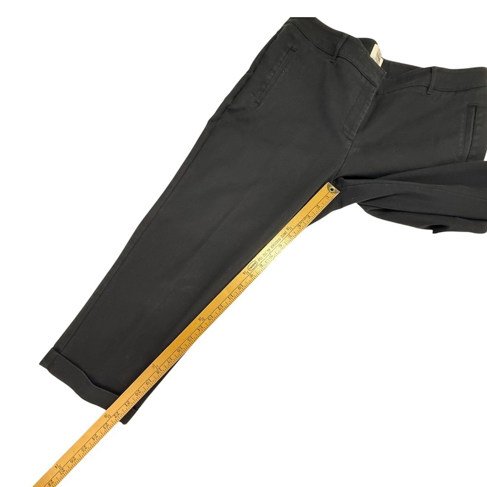 Chico's So Slimming Crop Pants Size 2 Black Stretch Tapered Trousers Office Chic - Picture 5 of 7